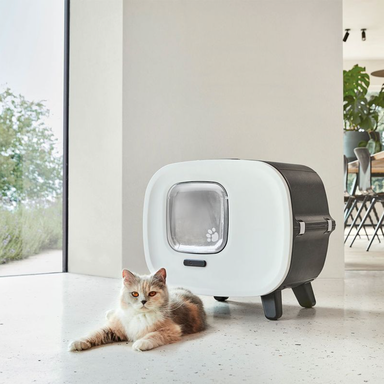 Mira Deluxe Luxus-Toilette Anthrazit/Weiss 56X45X50.5 CM